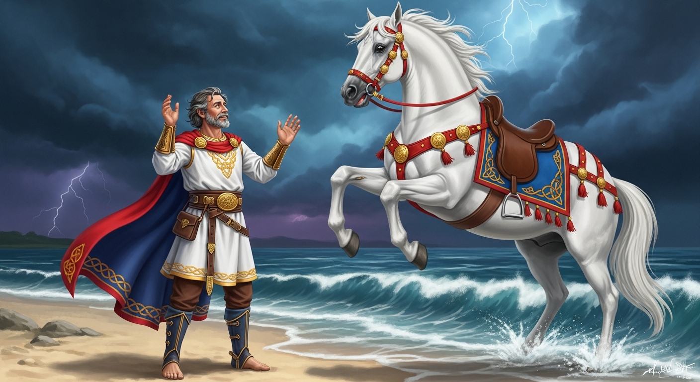 King Telous on the beach